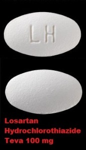 Losartan Teva 100 mg med Hydrochlorothiazide